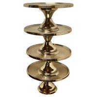 Stylish Stainless Steel Tazza Set of 4 Large Dishes