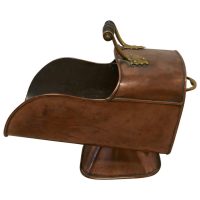 Superb Large Arts %26 Crafts Copper Helmet Coal Scuttle
