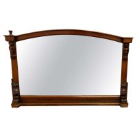 Superb Large Carved Walnut Overmantel Mirror