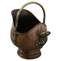 Superb Quality Arts and Crafts Copper Helmet Coal Scuttle