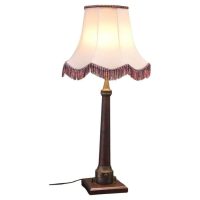 Tall Art Deco Fire Hose Copper and Brass Table Lamp