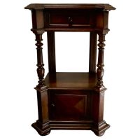 Tall French Walnut Side Cabinet