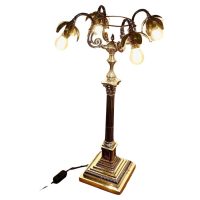 Tall Silver Plated Table Candelabra Sideboard Lamp