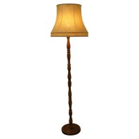Turned Beech Floor Standing Lamp