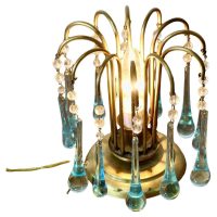 Turquoise Tear Drop Lustre Table Top Lamp A charming atmospheric little piece