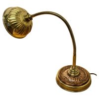 Unusual Art Deco Bankers Desk Lamp, in Copper and Brass