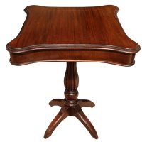 Unusual Early Victorian Mahogany Swivel-Top Gaming Table, c.1840