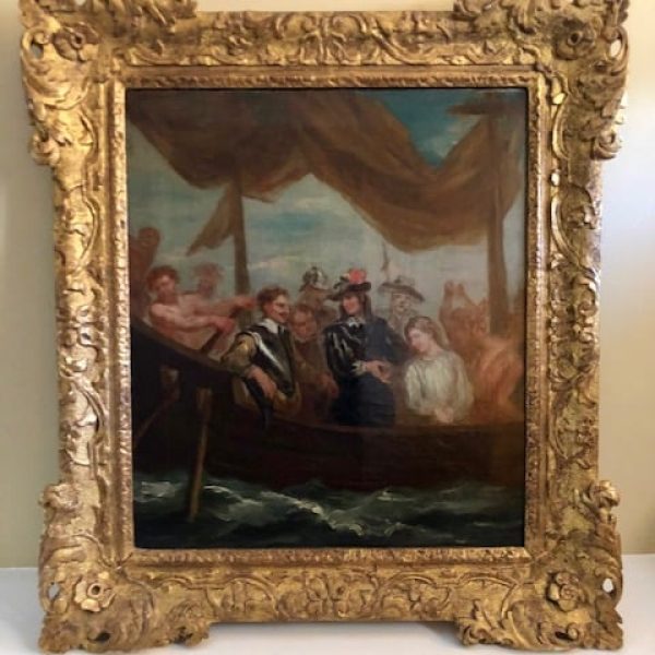 John Vanderbank (1694-1739) “The Embarkation of King Charles ll” Oil Painting