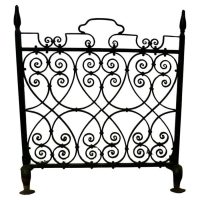 Very Heavy Old Gothic Wrought Iron Fire Screen