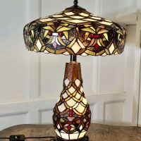 Very Large Tiffany Style Table Lamp with Shade