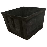 Very Strong Industrial Look Iron Banded Log Box A good Strong Metal Log Box wit