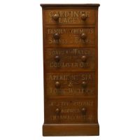 Victorian 5 Drawer Pharmacy Chest of Drawers