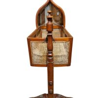 Victorian Caned Mahogany Rocking Cradle