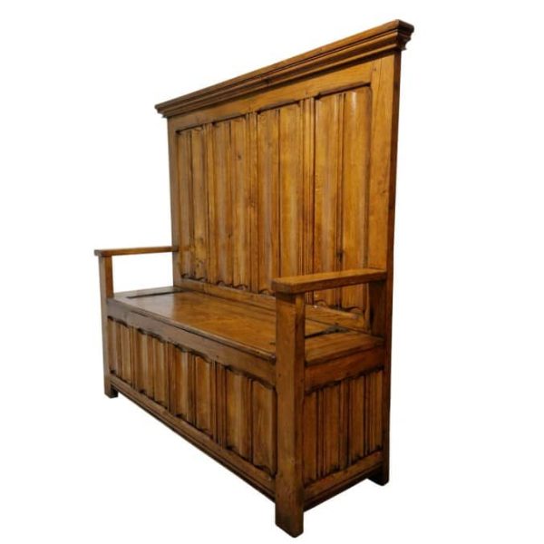 Victorian Golden Oak Settle