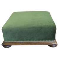Victorian Green Velvet Foot Stool