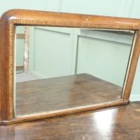 Victorian Inlaid Walnut Overmantel Mirror