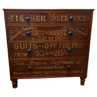 Victorian Mahogany Sign Painted Chest of Drawers