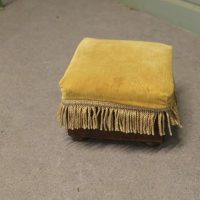 Victorian Mustard Velvet Foot Stool or Bed Step A Lovely piece