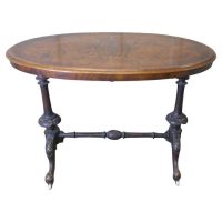 Victorian Oval Walnut Centre or Hall Table