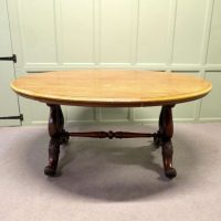 Victorian Walnut Dining or Oval Centre Table
