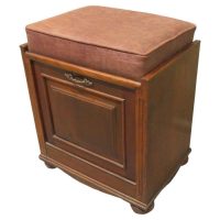 Victorian Walnut Upholstered Fall Front Piano Stool
