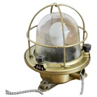 Vintage Nautical Brass Bulk Head Light The Lamp is made in brass