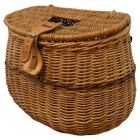 Vintage Victorian Oval Wicker Fishing Creel
