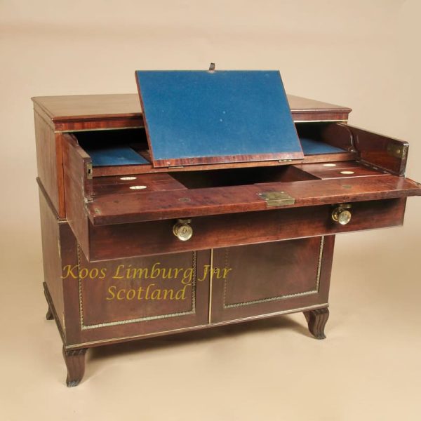 Scottish Regency Mahogany Library Secretaire, Chest of Drawers, attributed to: WILLIAM  TROTTER Edinburgh (1772-1833)