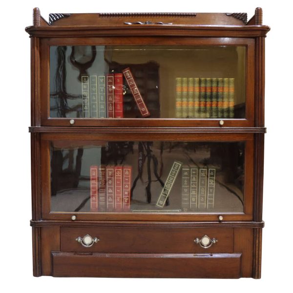 Wernicke Patent Elastic Bookcase with 2 Shelves and Drawer – Dated 1900