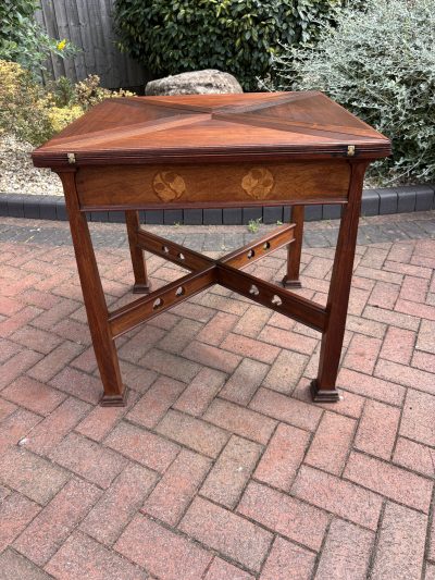 Arts & Crafts Walnut Card Table - Image 8