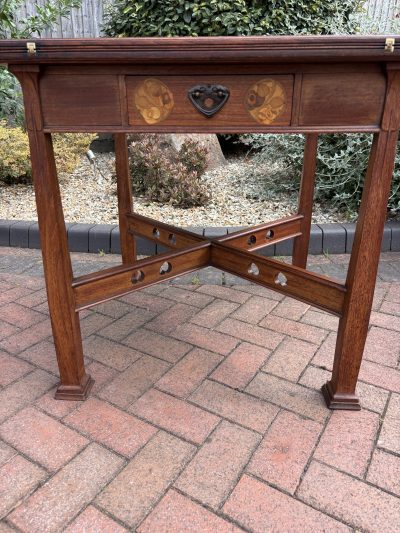 Arts & Crafts Walnut Card Table - Image 6
