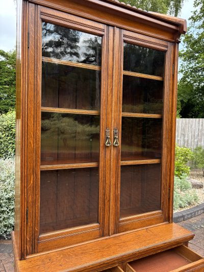 Arts & Crafts Oak Bookcase - Image 9