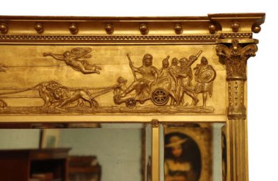 18thc Gilt Overmantel Mirror - Image 4