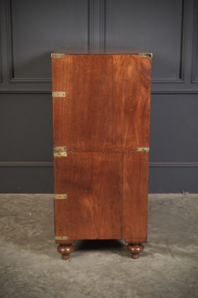 19th Century Teak Military Campaign Chest - Image 9