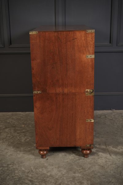 19th Century Teak Military Campaign Chest - Image 11