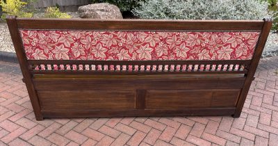 Gillows & Co Arts & Crafts Oak Hall Settle - Image 12