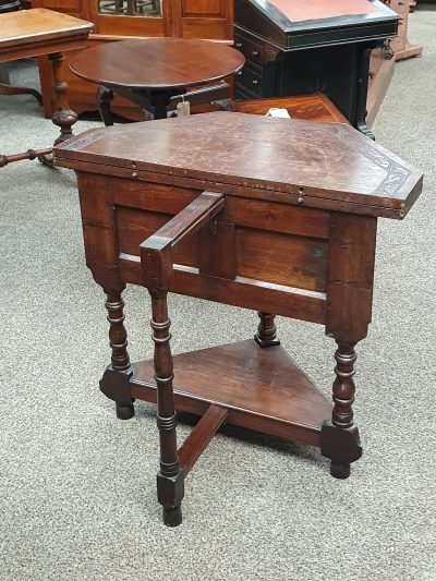 Antique Oak Credence Table - Image 5
