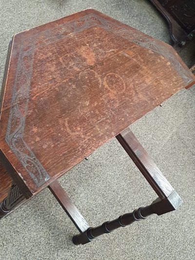Antique Oak Credence Table - Image 4