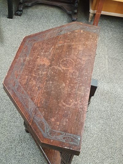 Antique Oak Credence Table - Image 3