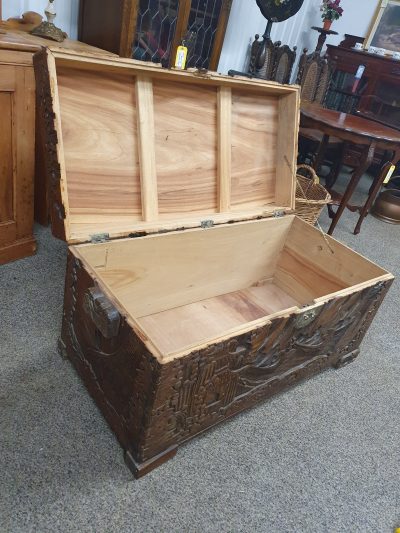 Good Antique Chinese Camphor Wood Chest - Image 4