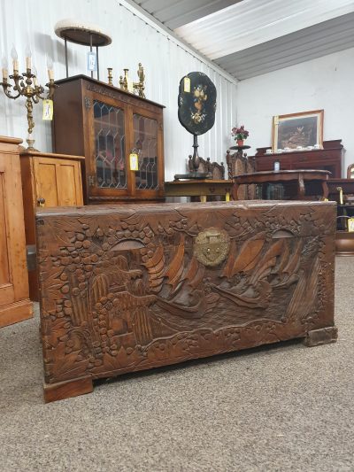 Good Antique Chinese Camphor Wood Chest - Image 8