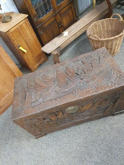 Good Antique Chinese Camphor Wood Chest - Image 3