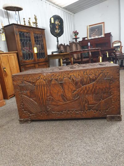 Good Antique Chinese Camphor Wood Chest - Image 6