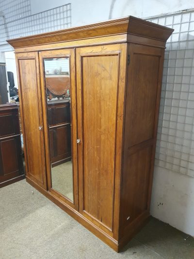 Antique Howard & Son's Pine Wardrobe - Image 7