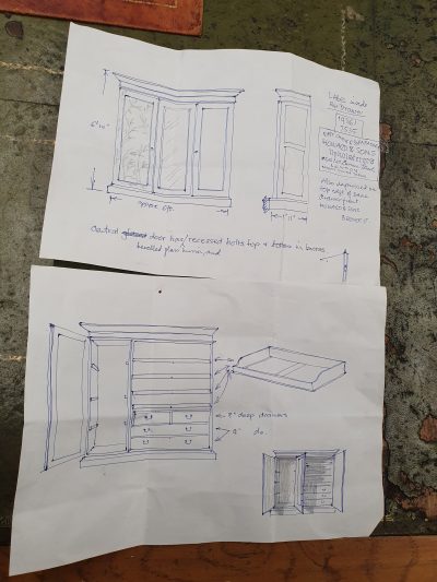 Antique Howard & Son's Pine Wardrobe - Image 9