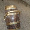 Antique Brass Bound Barrel Coal Scuttle - Image 3