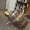 Antique Brass Bound Barrel Coal Scuttle - Image 4