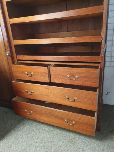 Antique Howard & Son's Pine Wardrobe - Image 3