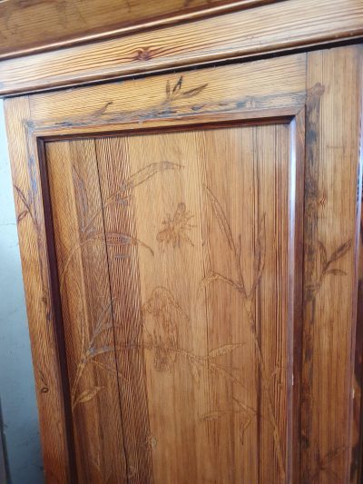 Antique Howard & Son's Pine Wardrobe - Image 4