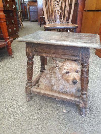 Antique Oak Country Joint Stool - Image 2